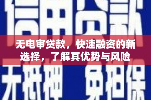 广南无电审贷款，快速融资的新选择，了解其优势与风险