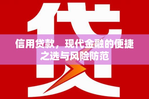 广南信用贷款，现代金融的便捷之选与风险防范