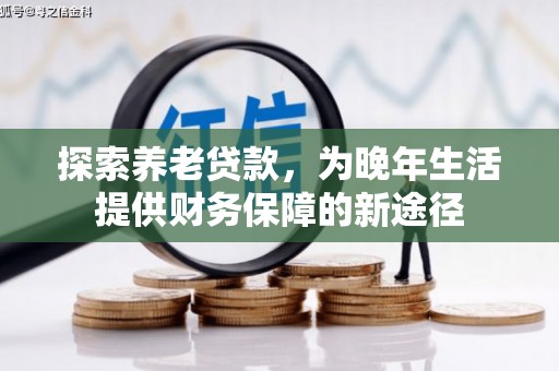 广南探索养老贷款，为晚年生活提供财务保障的新途径