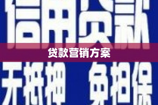 广南贷款营销方案