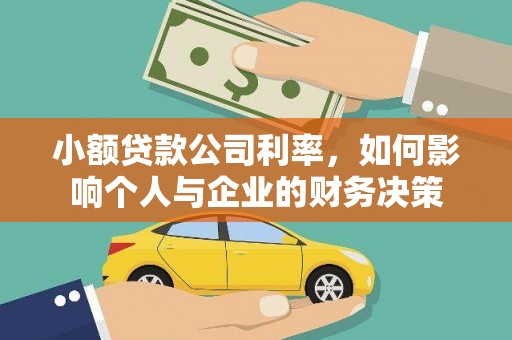 广南小额贷款公司利率，如何影响个人与企业的财务决策
