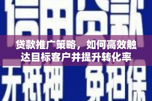 广南贷款推广策略，如何高效触达目标客户并提升转化率
