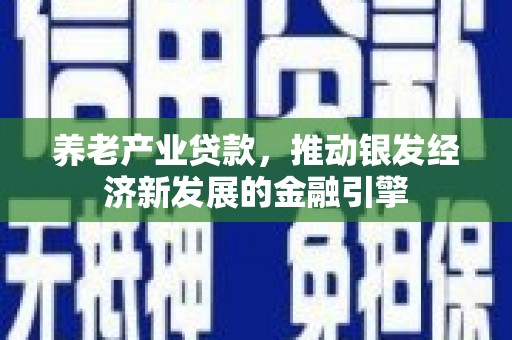 广南养老产业贷款，推动银发经济新发展的金融引擎
