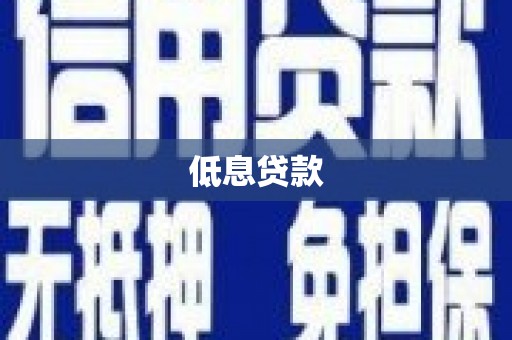 广南低息贷款
